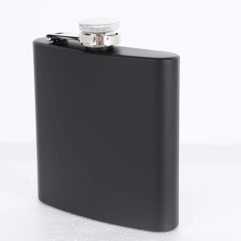 

Made in China best quality 6 oz hip flask with black matt paint