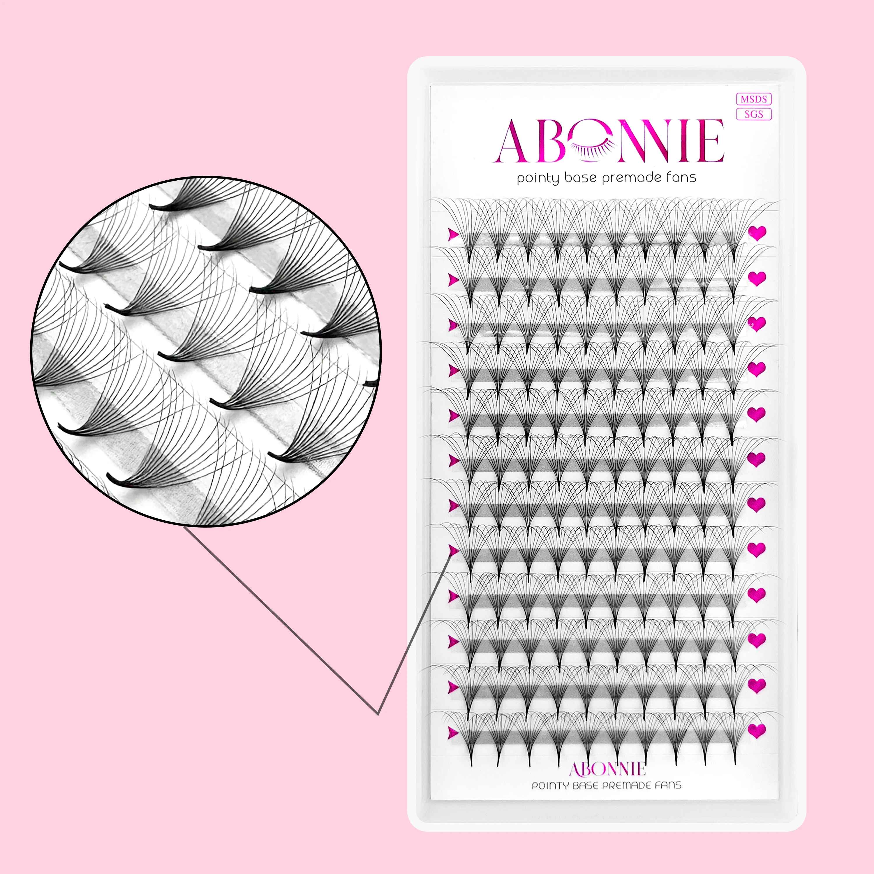 Abonnie Pre Made Volume Lash Trays Eyelash Extensions