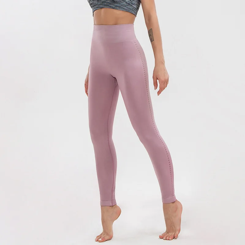 

Hip Raise High Waist Workout Exercise Pants Slim-Fit Vulnerability Breathable Running Tight Yoga Leggings for Women