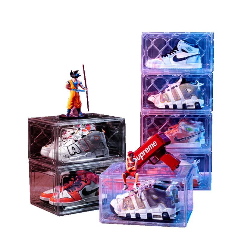 

Shoe Storage Box Stackable Organizer Clear Box Storage Containers Shoe Container For Used Shoes, Transparent/transparent gray