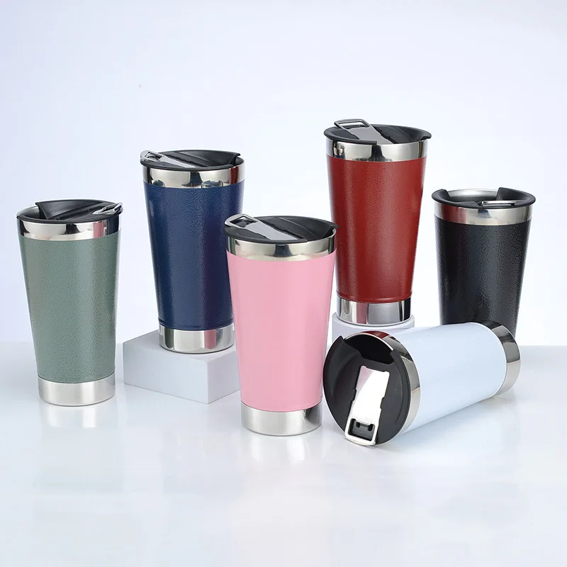 

New 473ML caneca copo Double wall Thermal cup Vacuum insulation Tumbler Stainless Steel Beer Cup with opener