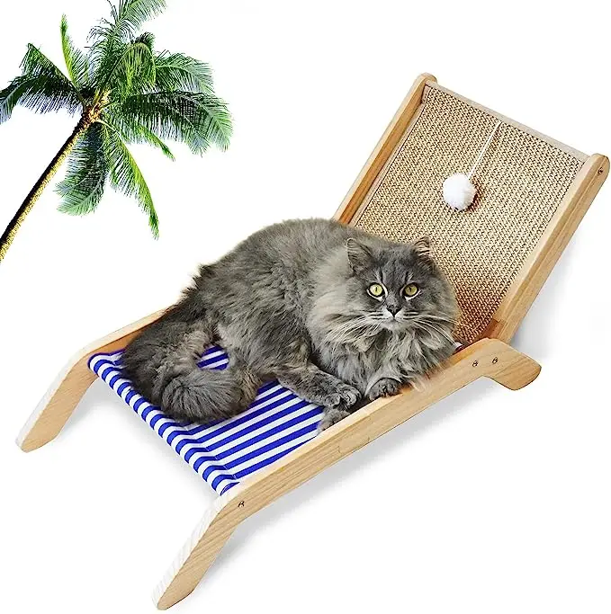 

Cat Hammock Cat Furniture of Mini Beach Chair Cat Bed Durable Sisal Scratcher Factory Wholesale Hot sell