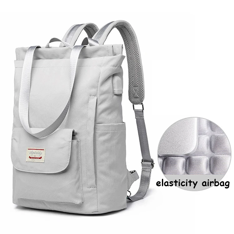 

Multifunctional Waterproof Stylish Laptop Backpack Women Korean Fashion Oxford Canvas USB College Backpack Bag Female 2020, Gray,black,pink