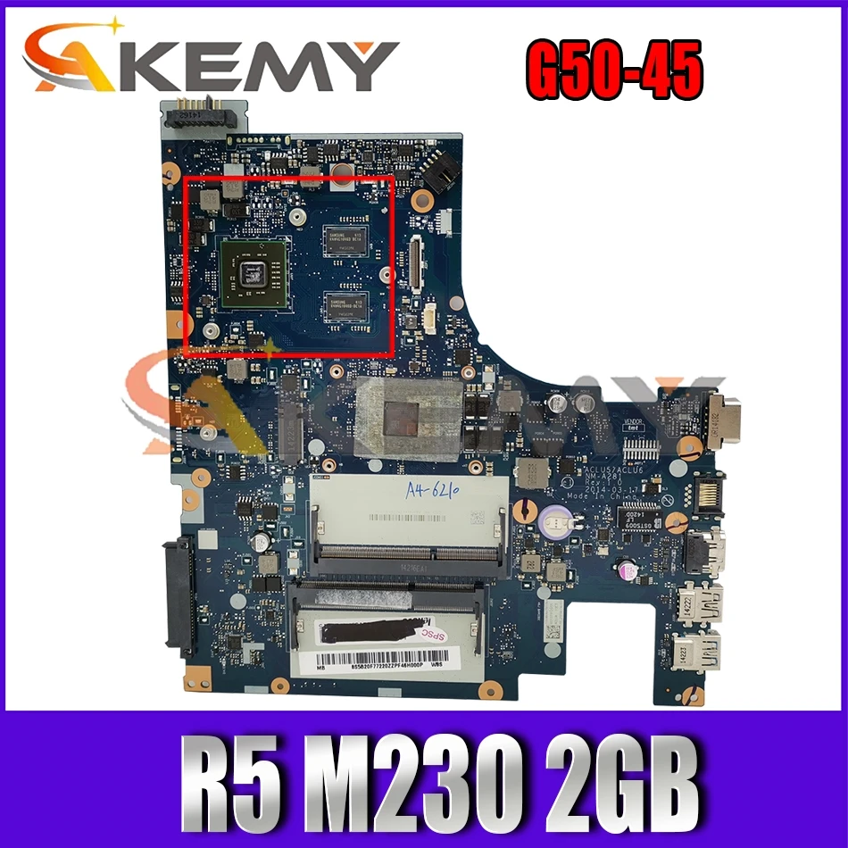 

Akemy NM-A281 Mainboard For G50-45 Laptop Motherboard ACLU5/ACLU6 NM-A281 AMD CPU GPU R5 M230 2GB Test Work 100% Original