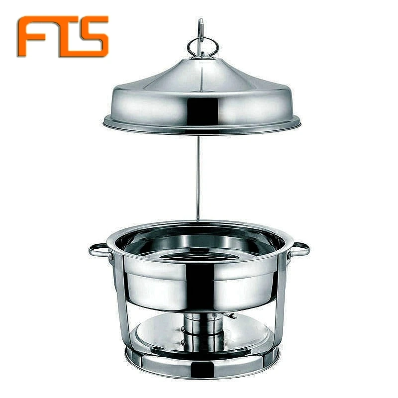 

FTS Buffet Set Dishes Catering Food Warmers Wholesale Round Chaffing Luxury Gold Chefing Warmer Chafing Dish