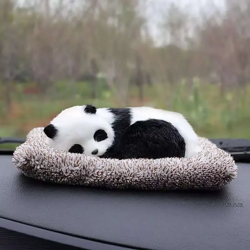 Factory Price Pet Model Car Dashboard Ornaments House Decor Cute Simulation Plush Cats Dogs Toy Automobiles Decoration Gift