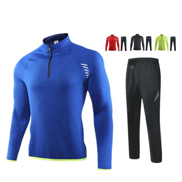 

New model adult football uniform set custom plain cheap soccer tracksuits men