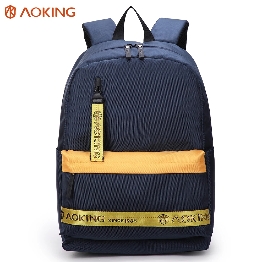 

2020 aoking hot style unisex waterproof wholesale school college computer laptop compartment trendy bolsa masculina bag backpack, Blue,orange,customized color