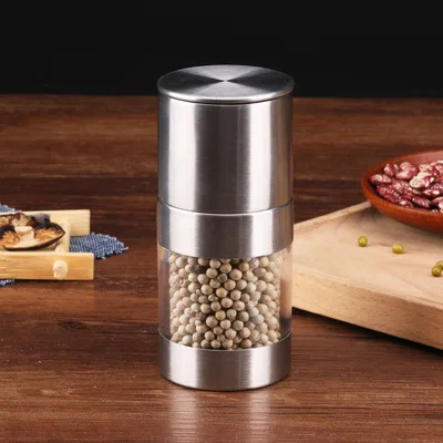 

M263 Stainless Steel Manual Salt Pepper Mills Grinders Portable Household Mill Muller Home Kitchen Tool Salt And Pepper Mills