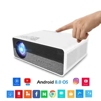 

[1080P Android 8.0 Smart Projector] Market First LED Native 1080p Full HD 4K LCD Portable Video Home Theater Android Projector