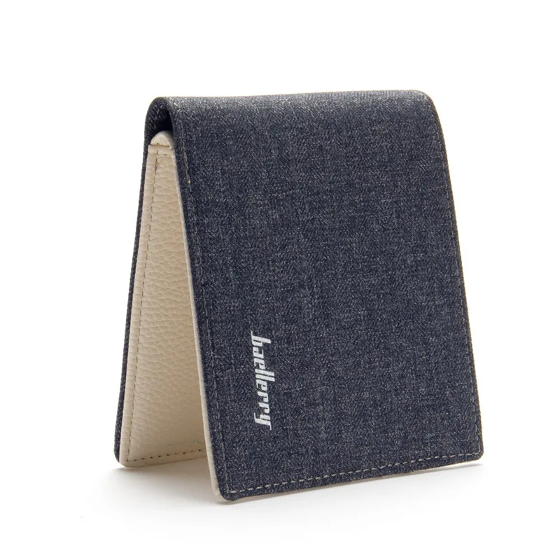 

Hot selling Baellerry Short Mini Retro Student Zipper Wallet Leisure thin Men's Canvas wallet, Blue/black/coffee