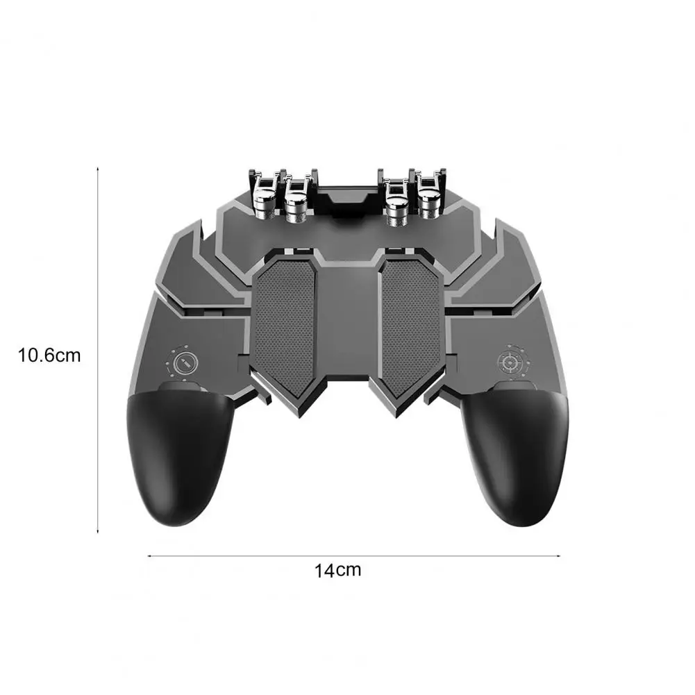 

Best Portable Mobile Game Controller Gaming Shooter Trigger Fire Button Joystick Gamepad Console for PUB/G L1R1 Phone Game Tools, Black