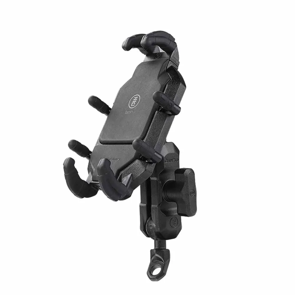 

MWUPP Motorcycle Cell Phone Holder Rearview Mirror Carapace Mobile Mount, Black