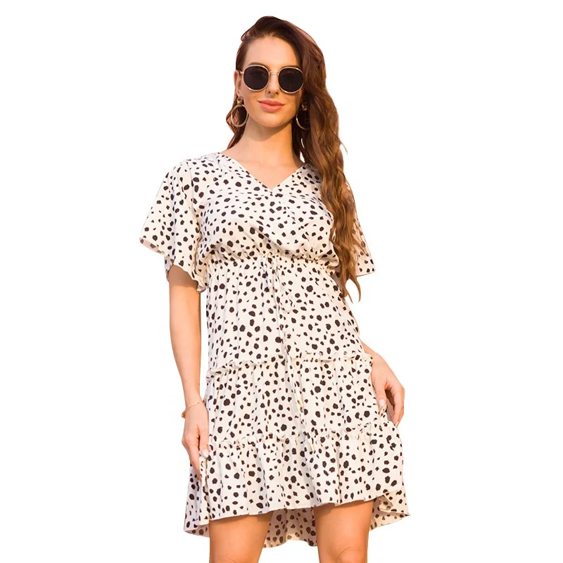 

womens floral summer fabrics for loose casual dress spring, Customized color
