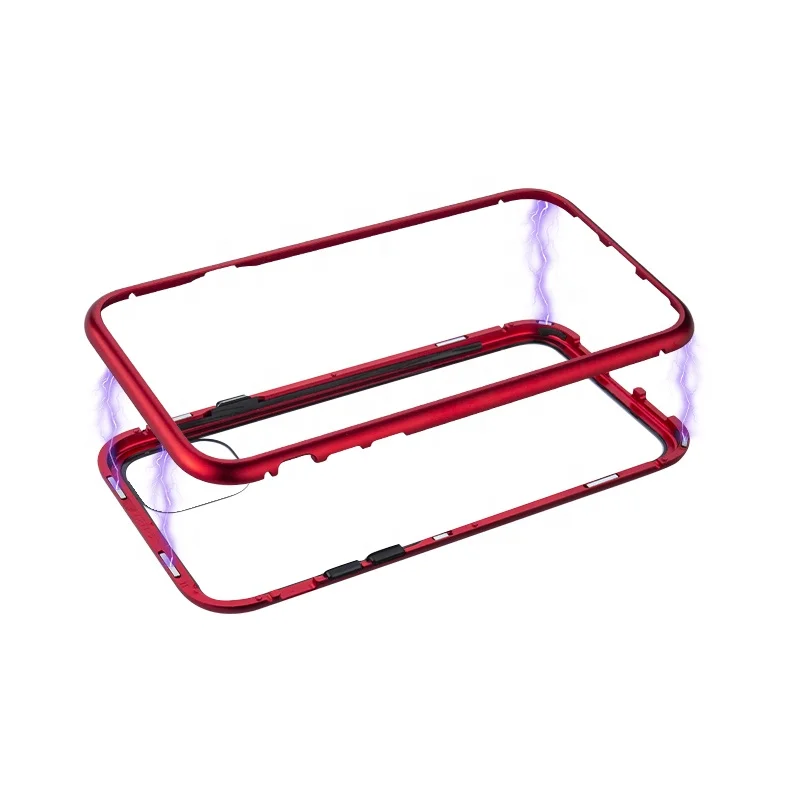 

Unique Design Tempered Glass 2 in 1 Strong Adsorption Full Cover High Protective Cover Case for iPhone 11, Transparent