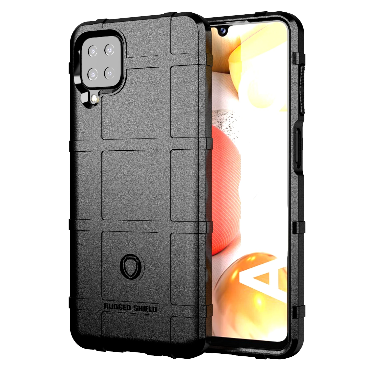 

Rugged Shockproof Shield Soft Rubber Armor Case Cover For Samsung Galaxy A12 5G, As pictures