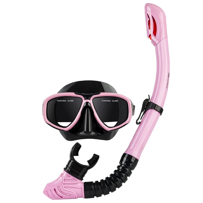 

2021 Hot sale high quality full face mask diving snorkel set free diving equipment snorkeling, Black, grey, blue