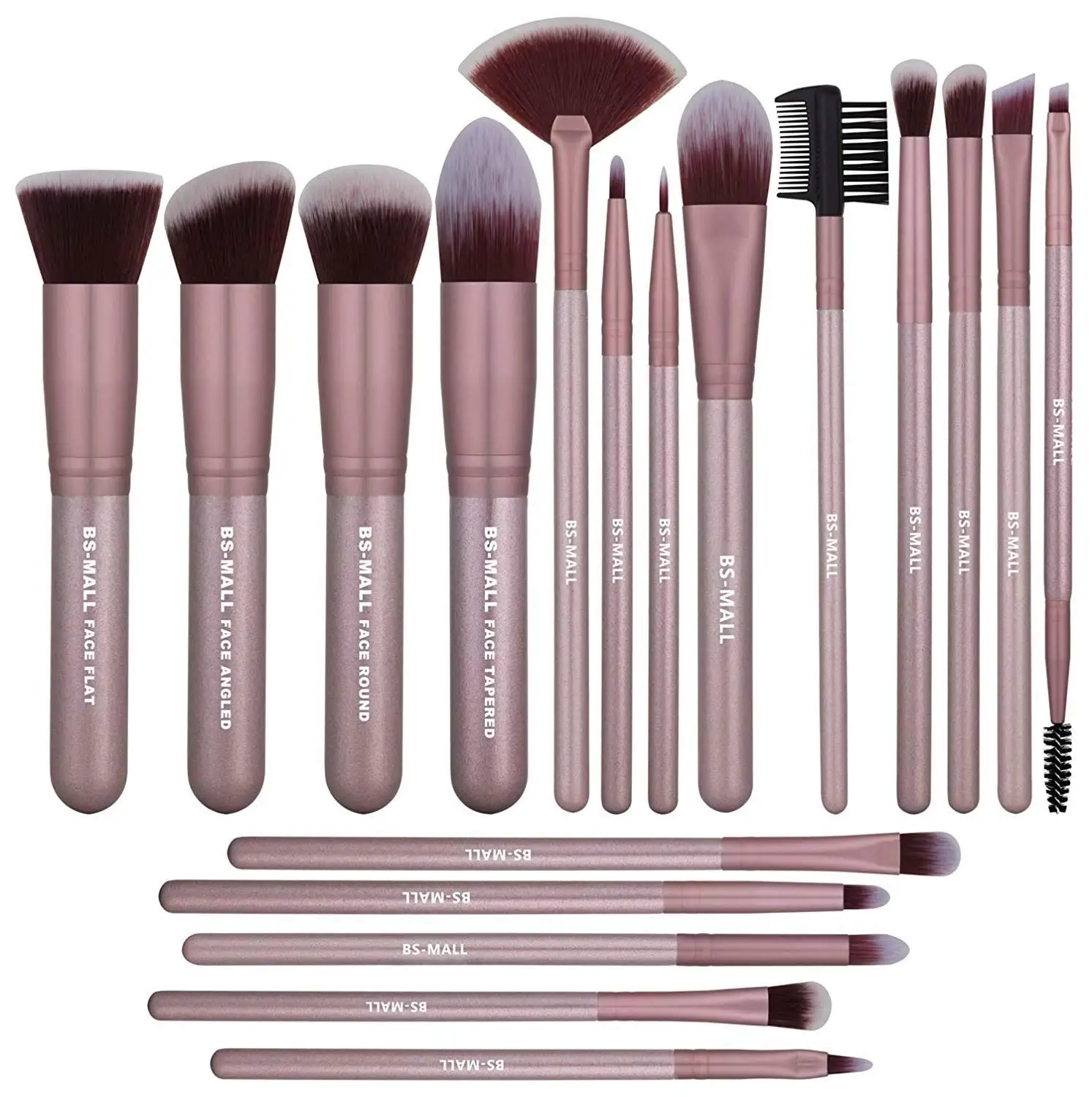 

18 Pieces BS-MALL Purple face cosmetic brushes set for makeup beauty