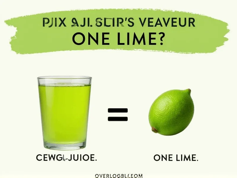 Tableau de conversion entre jus concentré et citron vert frais