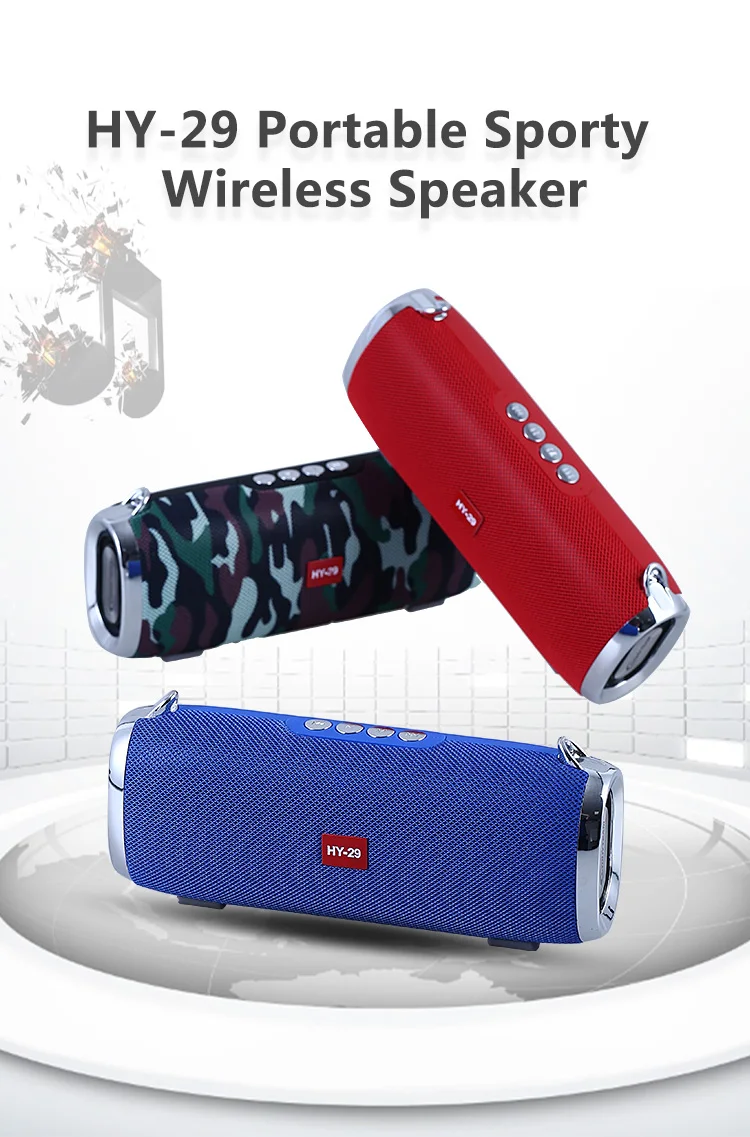 Kinter HY-29 Portable Speaker Wireless MP3 Player Support TF USB Input FM Radio 5W 2 Channel with Audio Line - ANKUX.COM