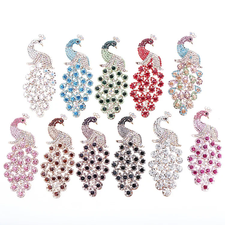 

The peacock wholesale hot sale custom New design metal shoe lace croc charms bling clog luxury Shoe decoration Crystal diamond, Picture