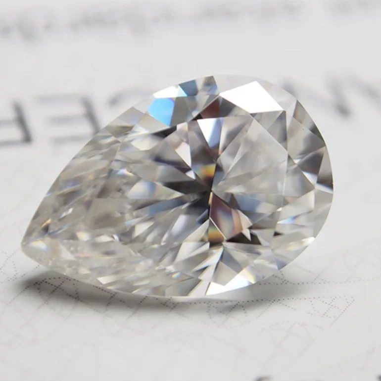 

Double jewelry Top quality 1carat pear shape Moissanite diamonds with GRA certificate wholesale