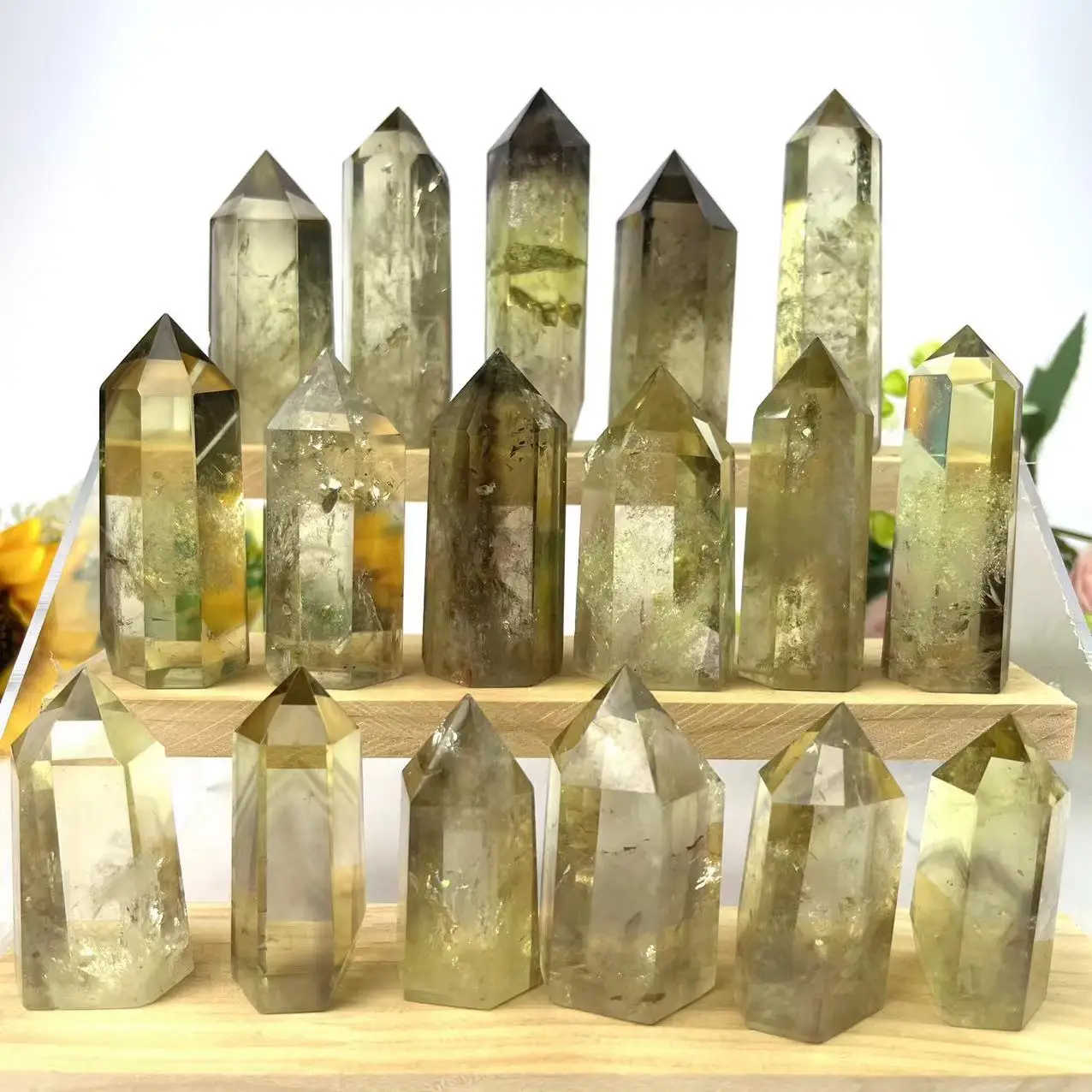 

Wholesale Healing Stone Crystal Beautiful Polished Tower Citrine Point For Decoration