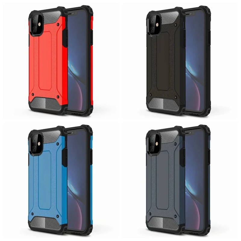 

Durable Gel Mobile Phone Cellphone Accessory Cover 2 in 1 Hybrid Shockproof Case For Iphone 12 Mini Pro Max 11 XR XS MAX 8 7 6, As picture