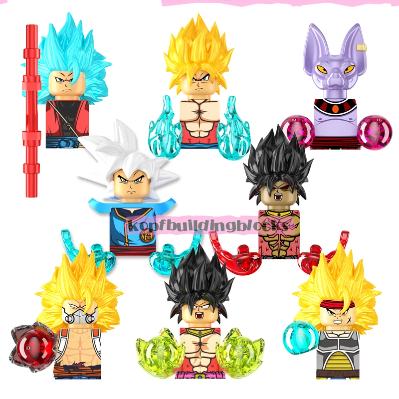 

KF6182A Dragon Son Goku Gohan Cumber Broli Cell Burdock Champa Ball Z DBZ Gogeta Building Block Figure Smart Plastic Toy Bricks