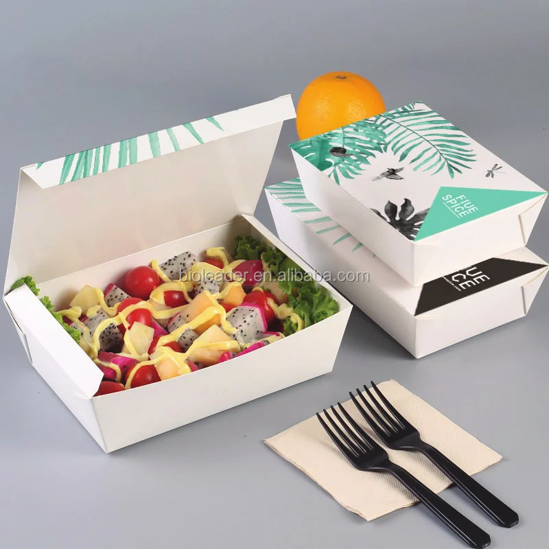 

Disposable Kraft Paper Pasta Noodle Biodegradable Box Take Away Food Box