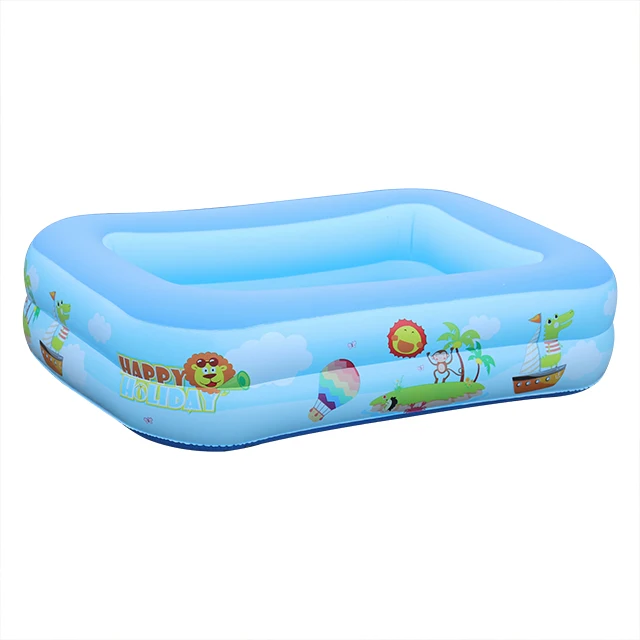 

120cm printed two layer family adult durable inflatable Summer children's rectangular swimming pool game pool