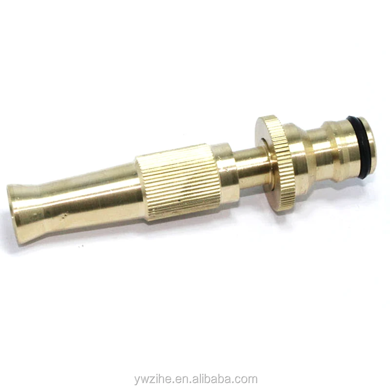 Brass Adjustable Spray Gun Hose Nozzle High Pressure Straight Copper