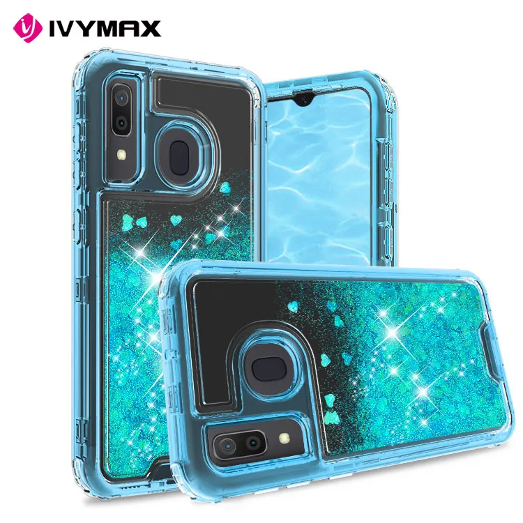

IVYMAX 2019 new arrivals luxury fancy liquid glitter mobile phone case for samsung a20 a30 a50, Many colors optional