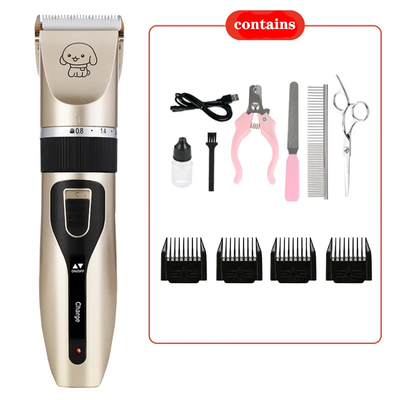 

Amazon hotsale Dog Clippers Cordless Pet Clippers Trimmer Pet Grooming Kit Low Noise Cats Dog Hair Clippers