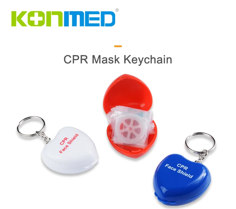 Дешевые одноразовые CPR односторонняя клапанная маска спасательный ключ CPR ...