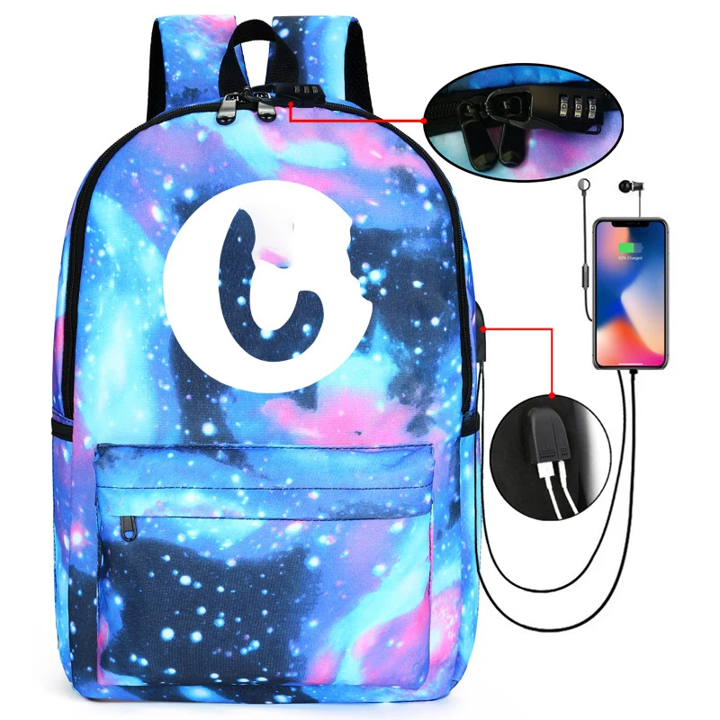 

Multifunctional USB Charging Computer Laptop Compartment Business Cookie Backpack Shoulder Bag