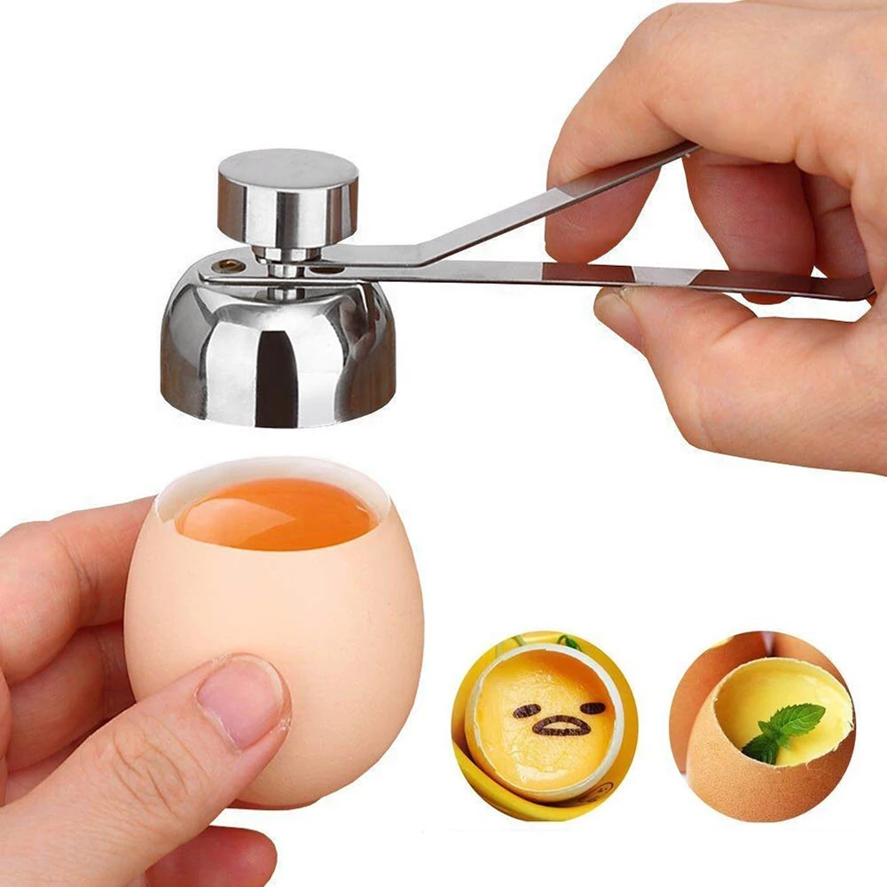 

Amazon Best Seller Home Kitchen Accessories Creative Eggs Shell Cracker Breaker Cutter 304 Stainless Steel Egg Opener, Silver