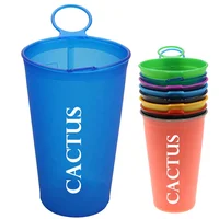 

Factory customized logo SGS LFGB food grade Foldable Collapsible 7oz Soft race Running Drinking TPU silicone 200ml Water Cup