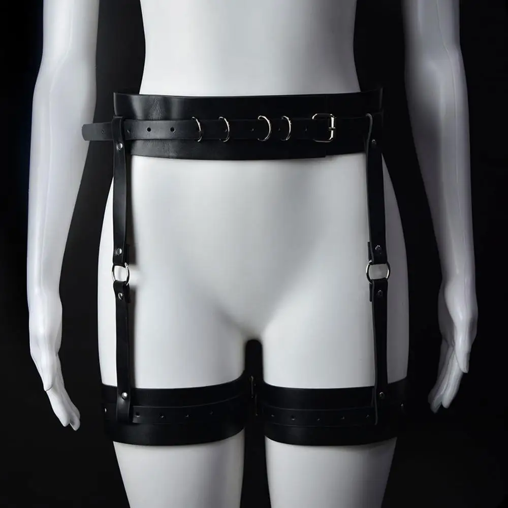 

Women's Leg Harness Caged Thigh Holster Garters Harajuku Waist Gothic Rings leg belt for Rave Outfits