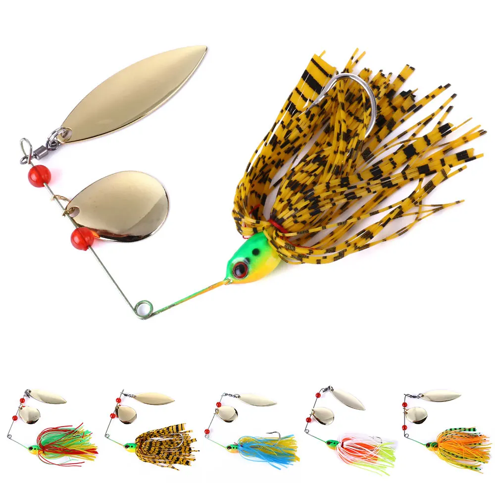 

16.3G Fishing lure buzzbait spinner bait spoon Fresh Water Bass spinnerbait lures fishing tackle hook, As picture