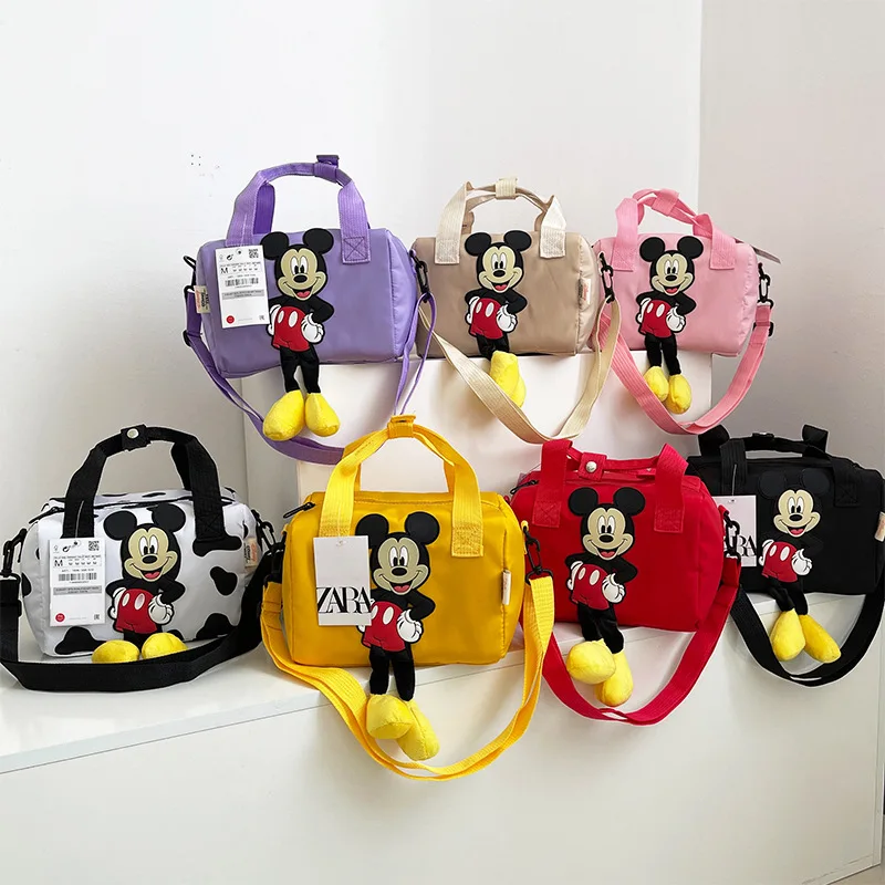 

New cartoon Mickey Lady Girl Adult messenger bag leather luxury cheap bag