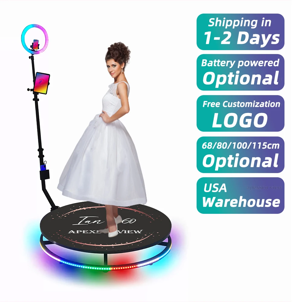 

Slow Motion 360 Degree Rotating Picture Selfie Magic 360 Automatic Video Booth with Free Custom Logo