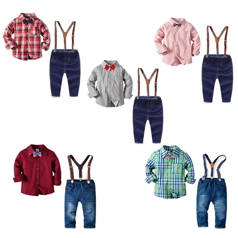 2020 spring summer boutique 4pcs cotton baby boys' clothing sets