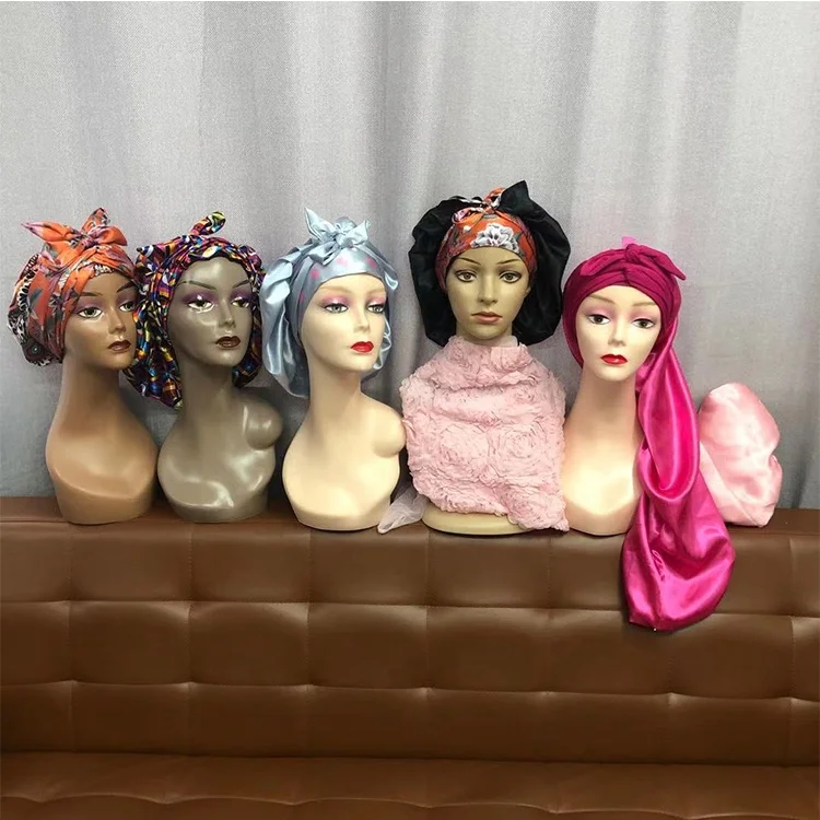 

Hight Quality Daily Sleeping Hat Wholesale Hair Salon Manufacturers Satin bonnets, Customized color