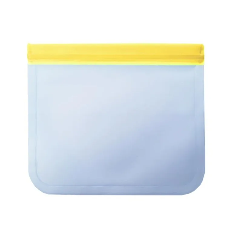 

A437 Reusable Translucent Frosted Leak-proof PEVA Food Storage Bag Kitchen Organizer Stand-up Fruit Sandwich Sealing Freezer Bag, Accepted customized