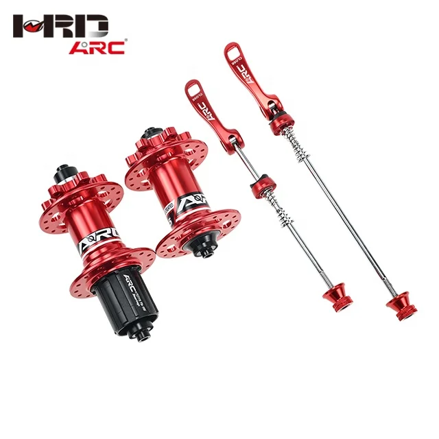 

MT-005 F/R 32 Holes Skewer Hub Parts Disc Brake MTB Hub Red Aluminum Mountain Bike Hubs, Customized as your request