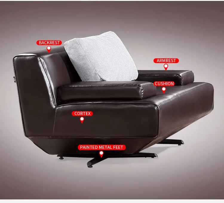 Pengpai Furniture Waiting Area Settee Custom 7 Seater Sofa Set