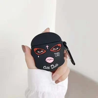 

3D Mask Girl Earphone Case For Airpods Case Silicone Soft Bluetooth Headphone Cover Airpods 1 2 Charging Box