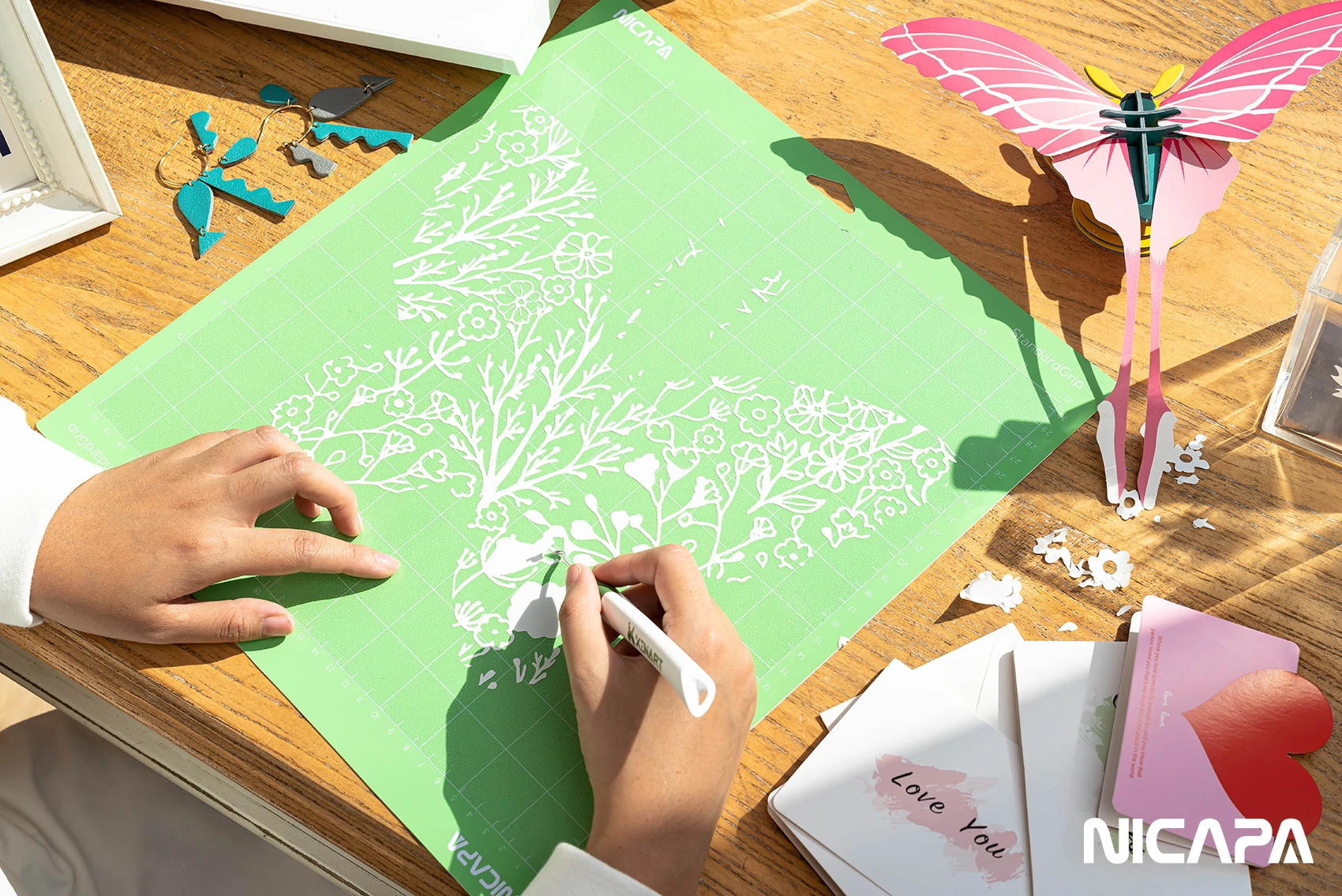 
Nicapa 12x12 inch3 Mats Strong Grip Cutting Mat for Cricut Explore Air 2/Maker 