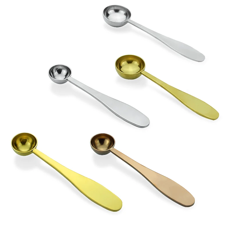 

Kitchen Supplies Tools Stainless Steel 2.5ml 5ml Matcha Powder Scoop Tea Coffee Spoons Measuring Spoon